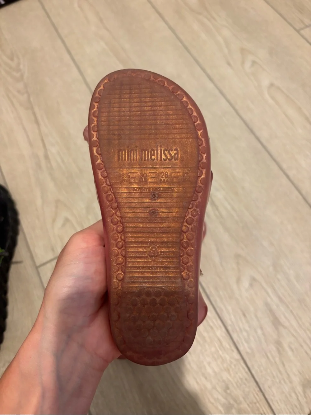 Mini Melissa Pink Jelly Sandals with Bow Accent